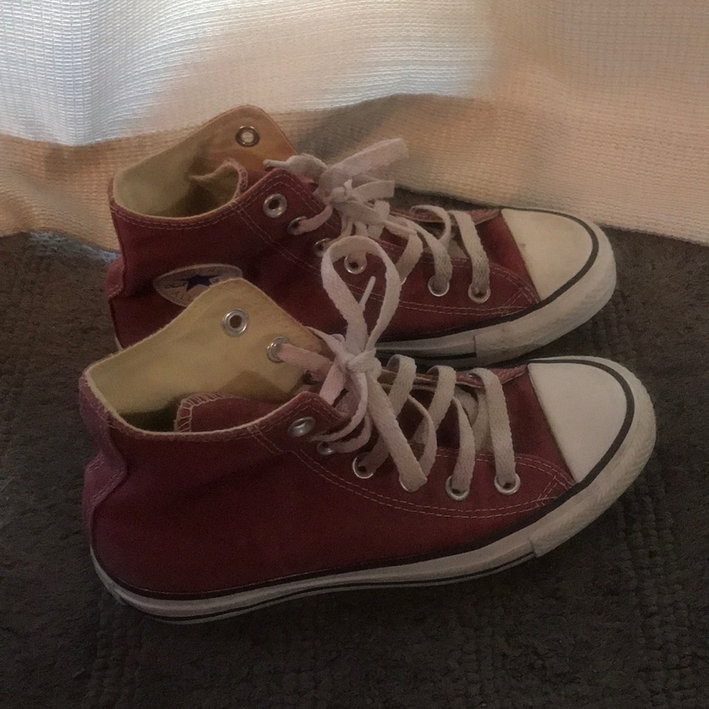 Red High Top Converse